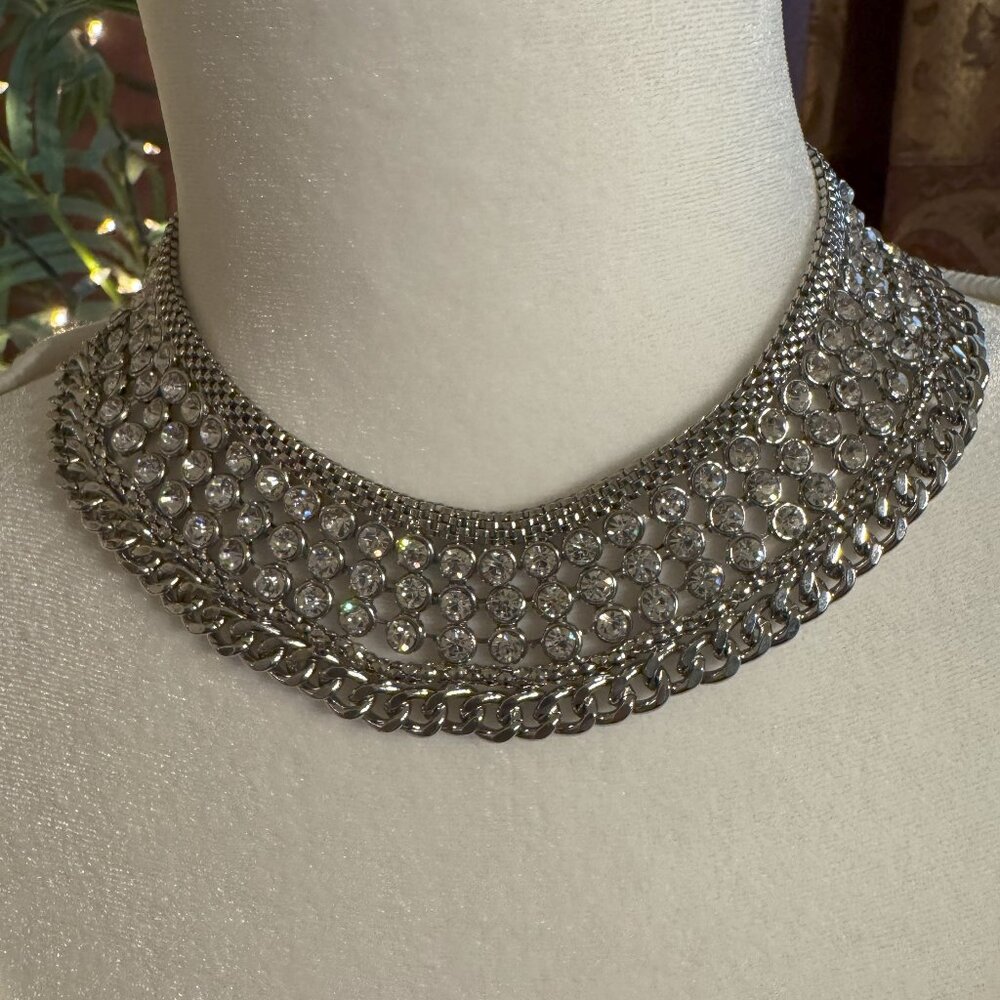 Crystal Choker Statement Necklace
